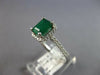1.23CT DIAMOND & AAA EMERALD 18KT WHITE GOLD SQUARE & ROUND HALO ENGAGEMENT RING