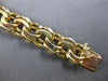 ESTATE LARGE & LONG 14KT YELLOW GOLD 3D CLASSIC SOLID DOUBLE LINK CHARM BRACELET