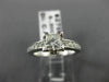 ESTATE 1.25CT ROUND & PRINCESS DIAMOND 14KT WHITE GOLD 3D ENGAGEMENT RING #22418