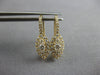 .66CT DIAMOND 14KT YELLOW GOLD 3D MARQUISE SHAPE HALO LEVERBACK HANGING EARRINGS