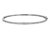 1CT DIAMOND 14KT WHITE GOLD 3D CLASSIC ROUND SEMI ETERNITY CUFF BANGLE BRACELET