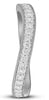 ESTATE .21CT DIAMOND 14K WHITE GOLD CRISS CROSS INFINITY DOUBLE SWIRL LOVE RING