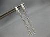 .93CT DIAMOND 18K WHITE GOLD 3D BY THE YARD CLIP ON CHANDELIER HANGING EARRINGS