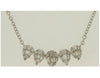 .28CT DIAMOND 14KT WHITE GOLD 3D ROUND & BAGUETTE CLUSTER TEAR DROP BAR NECKLACE