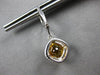 4.04CT DIAMOND & AAA CITRINE 14KT WHITE GOLD 3D GEOMETRICAL LEVERBACK EARRINGS