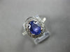 2.64CT DIAMOND & AAA TANZANITE 14KT WHITE GOLD OVAL & ROUND ENGAGEMENT RING 3046