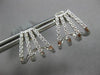 ESTATE .44CT DIAMOND 18KT WHITE GOLD 3D MULTI ROW UMBRELLA FUN HANGING EARRINGS