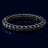 1.61CT BLACK DIAMOND 14KT BLACK GOLD 3D ROUND ETERNITY WEDDING ANNIVERSARY RING