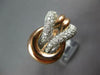 LARGE .84CT DIAMOND 14KT WHITE & ROSE GOLD CLASSIC MULTI ROW LOVE KNOT FUN RING