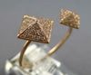 ESTATE .25CT DIAMOND 14KT ROSE GOLD 3D CLASSIC DOUBLE PYRAMID FUN RING