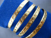 WIDE HANDCRAFTED 18KT YELLOW GOLD MIDDLE EASTERN BANGLE BRACELET SET 28185-28188