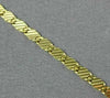 ESTATE LONG 14K YELLOW GOLD 3D DIAMOND CUT ITALIAN WRIST / ANKLE BRACELET #24703