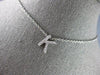 ESTATE .26CT DIAMOND 14KT WHITE GOLD 3D CLASSIC K INITIAL FLOATING PENDANT