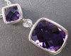 2.36CT DIAMOND & AAA AMETHYST 14KT WHITE GOLD CUSHION & ROUND FLOATING PENDANT