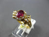 1.57CT DIAMOND & AAA RUBY 18KT YELLOW GOLD 3D ROUND & BAGUETTE ENGAGEMENT RING
