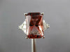 EXTRA LARGE 6.50CT DIAMOND & AAA PINK TOURMALINE 14KT WHITE GOLD ENGAGEMENT RING
