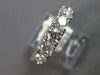WIDE 1.47CT DIAMOND 14K WHITE GOLD 3D ROUND 5 STONE COMFORT FIT ANNIVERSARY RING