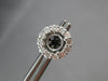 LARGE .62CT DIAMOND 18K WHITE GOLD 3D ROUND FLOWER HALO SEMI MOUNT STUD EARRINGS