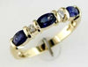 1CT DIAMOND & AAA SAPPHIRE 14K YELLOW GOLD OVAL & ROUND CHANNEL ANNIVERSARY RING