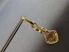 LARGE .75CT DIAMOND 14KT 2 TONE GOLD 3D GEOMETRICAL LOVE KNOT HANGING EARRINGS