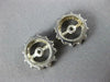 ESTATE 1.25CT DIAMOND 14KT WHITE GOLD 3D CLASSIC FLORAL EARRING JACKETS