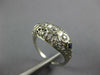 ANTIQUE .15CT OLD MINE DIAMOND & AAA SAPPHIRE 14KT WHITE GOLD 3D ART DECO RING