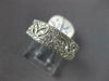 ESTATE .75CT DIAMOND 14K WHITE GOLD FILIGREE MULTI LEAF WEDDING ANNIVERSARY RING