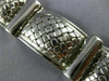 ESTATE WIDE & LONG 2.20CT AAA SAPPHIRE 18KT WHITE GOLD CLASSIC ITALIAN BRACELET