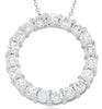 .5CT DIAMOND 14K WHITE GOLD 3D CLASSIC ROUND SHARED PRONG CIRCLE OF LIFE PENDANT