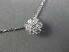 ESTATE .96CT DIAMOND 14K WHITE GOLD 3D FLOWER BY THE YARD NECKLACE F/G VVS 25651