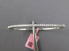 .85CT DIAMOND 14KT WHITE GOLD 3D CLASSIC ROUND SEMI ETERNITY 2MM BANGLE BRACELET