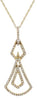 ESTATE .23CT DIAMOND 14KT WHITE GOLD 3D TRIANGULAR TEAR DROP FLOATING PENDANT