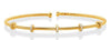 ESTATE .33CT DIAMOND 14KT YELLOW GOLD 3D SNAKE FLEXIBLE FUN BANGLE BRACELET