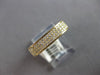 .35CT DIAMOND 14K YELLOW GOLD CLASSIC 3 ROW PAVE SQUARE WEDDING ANNIVERSARY RING