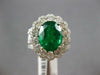 LARGE 6.76CT DIAMOND & AAA EMERALD 18K WHITE GOLD PRINCESS DIANA ENGAGEMENT RING