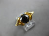 1.6CT BLACK DIAMOND 18KT YELLOW GOLD 3D HANDCRAFTED DOUBLE SNAKE ENGAGEMENT RING