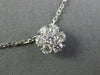 ESTATE .96CT DIAMOND 14K WHITE GOLD 3D FLOWER BY THE YARD NECKLACE F/G VVS 25651