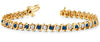 2.53CT DIAMOND & AAA SAPPHIRE 14KT YELLOW GOLD CLASSIC S DESIGN TENNIS BRACELET