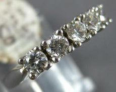 .50CT DIAMOND 14K WHITE GOLD 3D CLASSIC 5 STONE 4 PRONG WEDDING ANNIVERSARY RING
