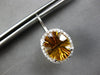 LARGE 8.50CT DIAMOND & AAA CITRINE 14KT WHITE GOLD OVAL & ROUND HANGING EARRINGS