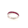 .88CT DIAMOND & AAA RUBY 18KT WHITE GOLD CLASSIC CRISS CROSS INFINITY LOVE RING