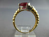 WIDE 3.15CT DIAMOND & AAA RUBY 14KT TWO TONE GOLD CRISS CROSS SNAKE RING #275412
