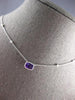 1.01CT DIAMOND & AAA AMETHYST 14KT WHITE GOLD CUSHION & ROUND FILIGREE NECKLACE