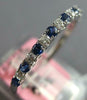 40CT DIAMOND & AAA SAPPHIRE 14KT WHITE GOLD 2MM SEMI ETERNITY ANNIVERSARY RING