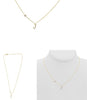 .08CT DIAMOND 14KT YELLOW GOLD 3D INITIAL J SOLITAIRE BY THE YARD FUN NECKLACE