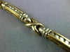 ESTATE LARGE 1.36CT DIAMOND 14KT YELLOW GOLD 3D CLASSIC X LOVE TENNIS BRACELET