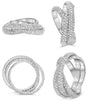LARGE 3.17CT DIAMOND 18KT WHITE GOLD ROUND ETERNITY TRINITY FUN ANNIVERSARY RING