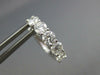 ESTATE 1.26CT DIAMOND 18KT WHITE GOLD 5 STONE ROUND SHARE PRONG HUGGIE EARRINGS