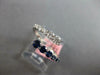76CT DIAMOND & AAA SAPPHIRE 14KT WHITE GOLD ROUND JOURNEY CRISS CROSS LOVE RING