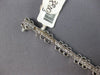 ESTATE WIDE 2.0CT DIAMOND 14K WHITE GOLD 3D ROUND CHANNEL FLORAL TENNIS BRACELET